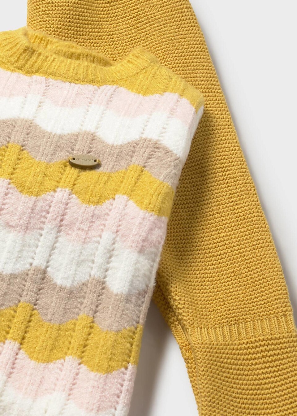 Completo 3 pezzi in caldo cotone Giallo / Tortora / Rosa Mayoral