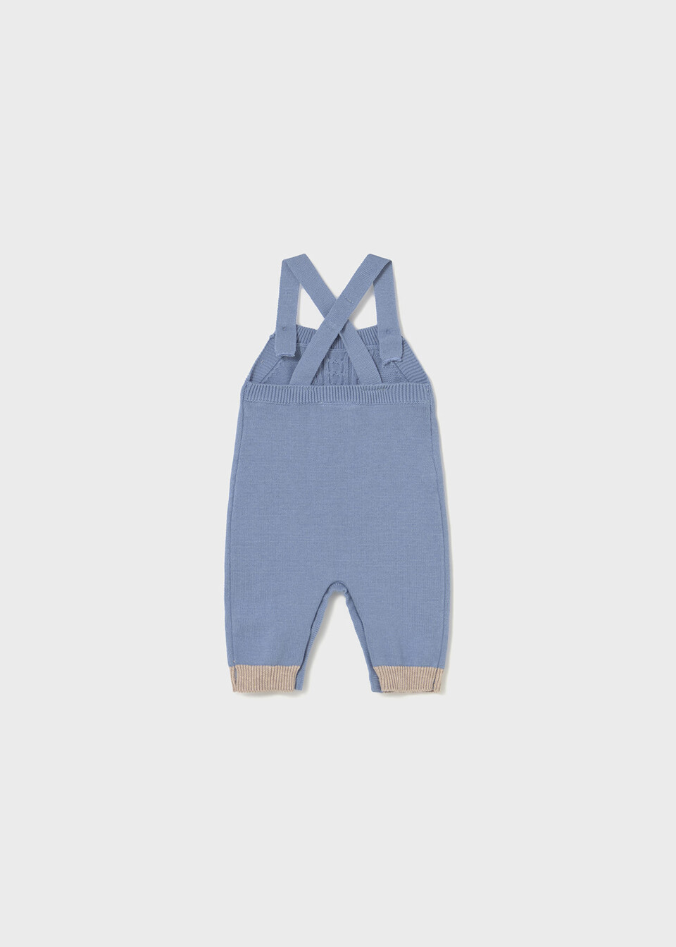 Completo salopette 3 pezzi Panna / Azzurro / Tortora Mayoral