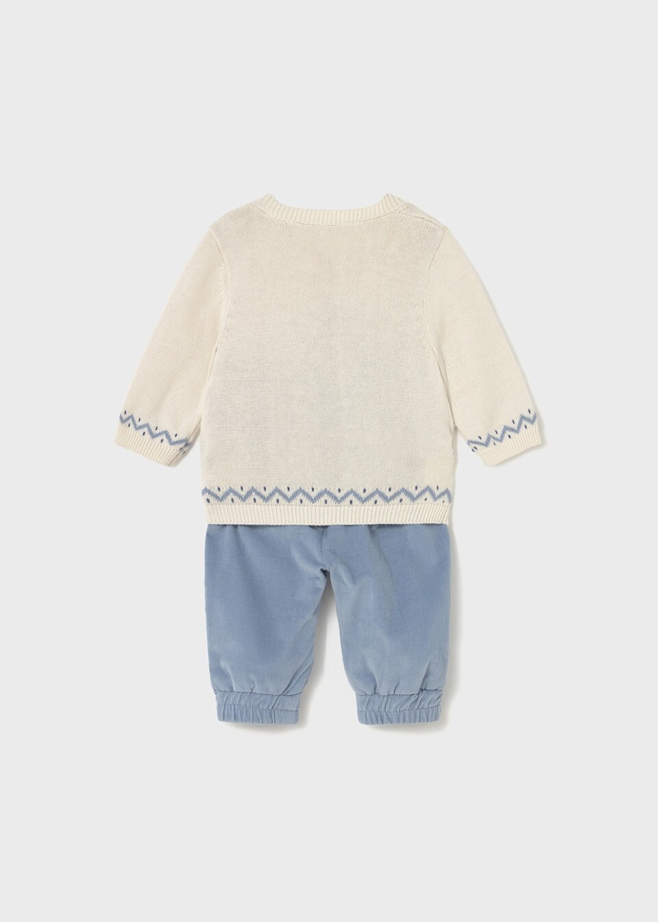 Completo 2 pezzi in caldo cotone Panna / Azzurro Mayoral
