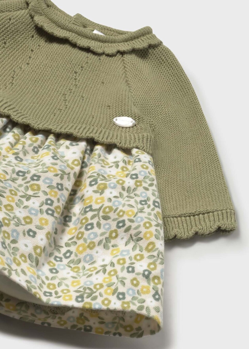 Vestito in caldo cotone Verde Oliva Mayoral