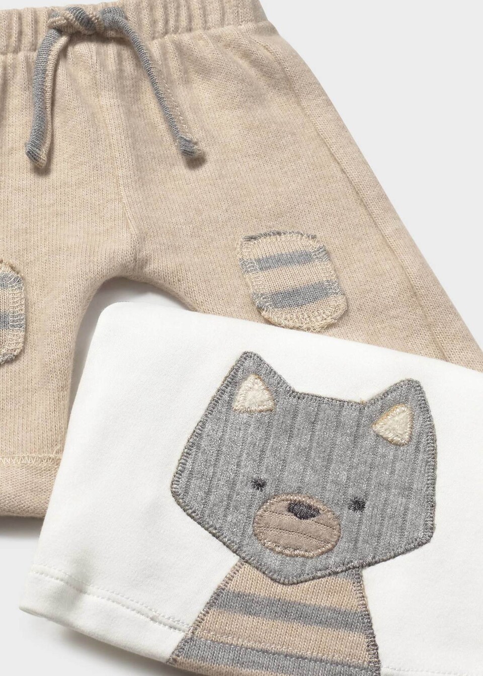 Completo 3 pezzi in caldo cotone Beige / Grigio Mayoral