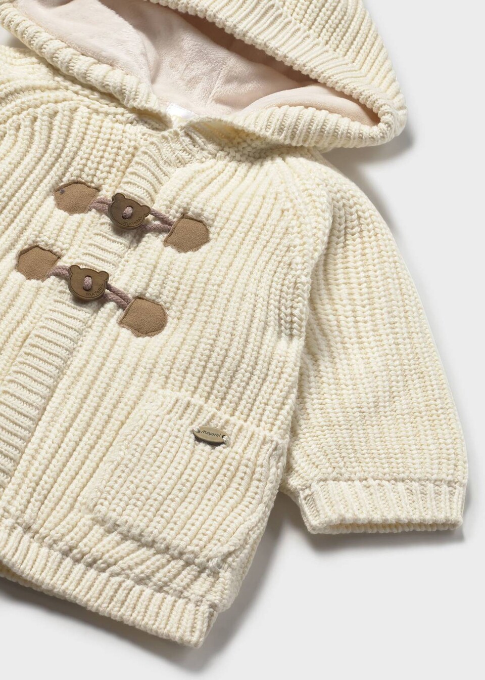 Cardigan neonato con pellicciotto interno Panna Mayoral
