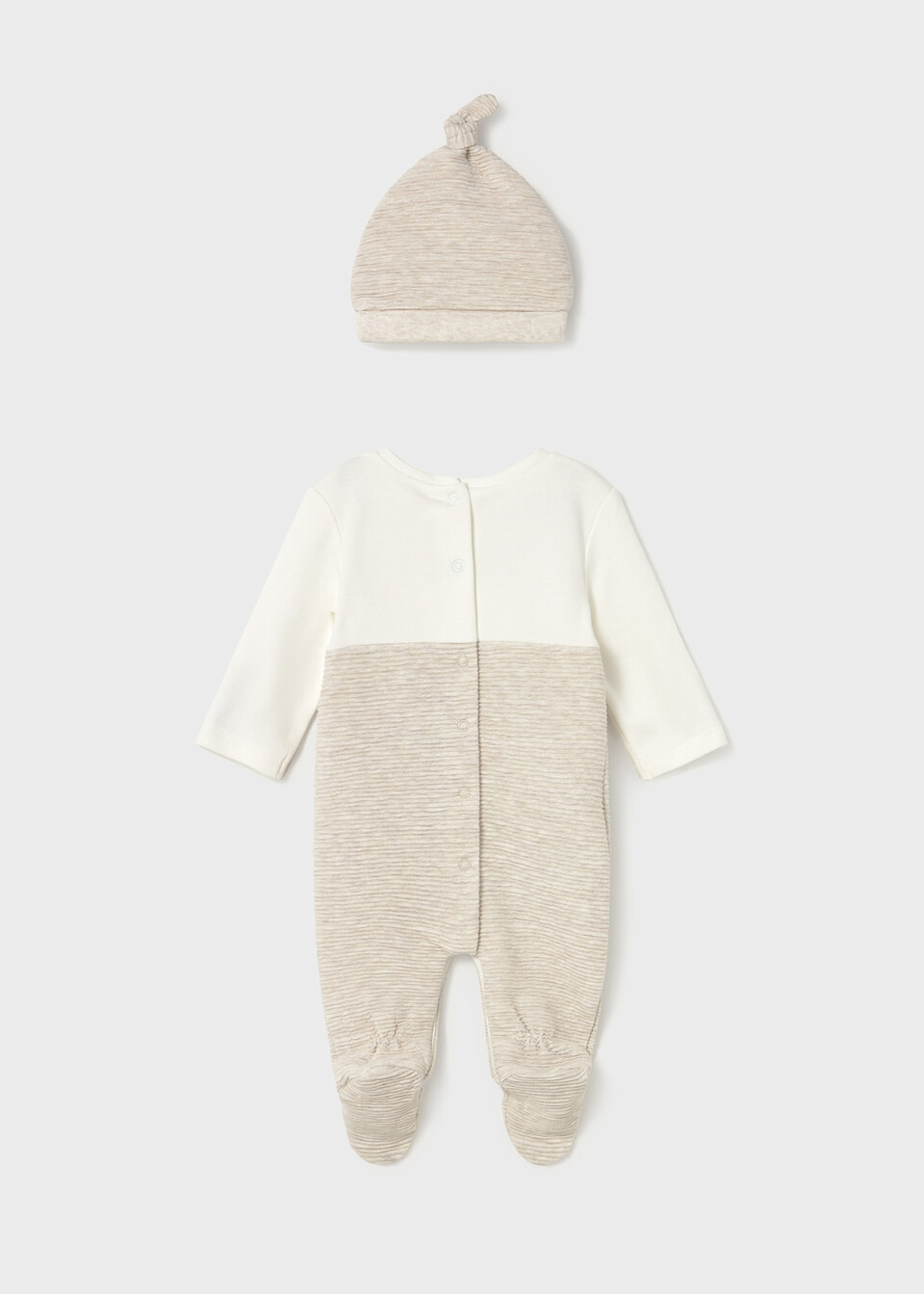 Tutina in caldo cotone con cappellino Panna Mayoral