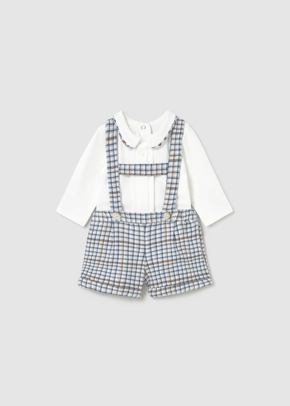 Completo 2 pezzi in caldo cotone Bianco / Azzurro Mayoral