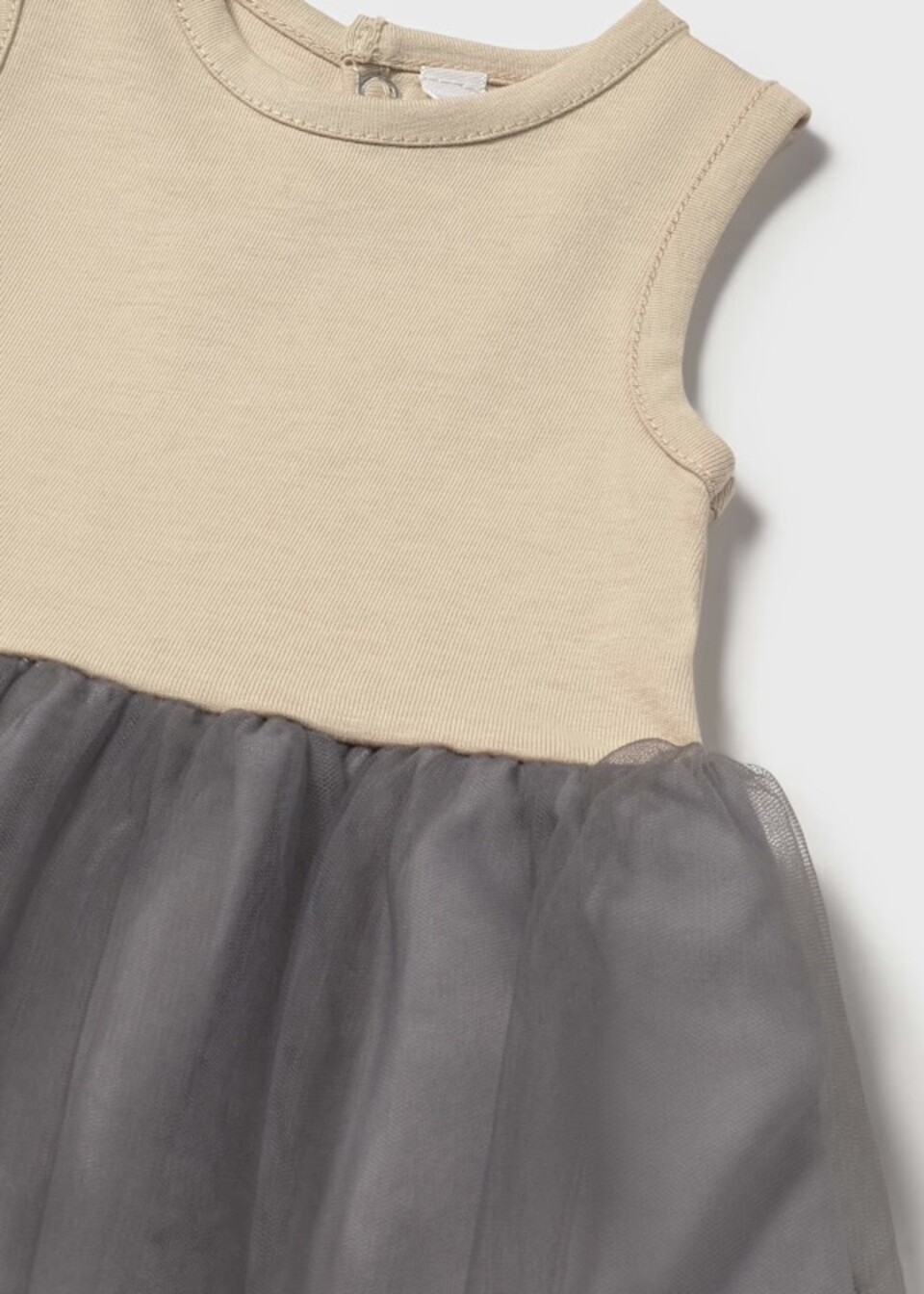 Vestito con maglioncino a pois Beige/Grigio Mayoral