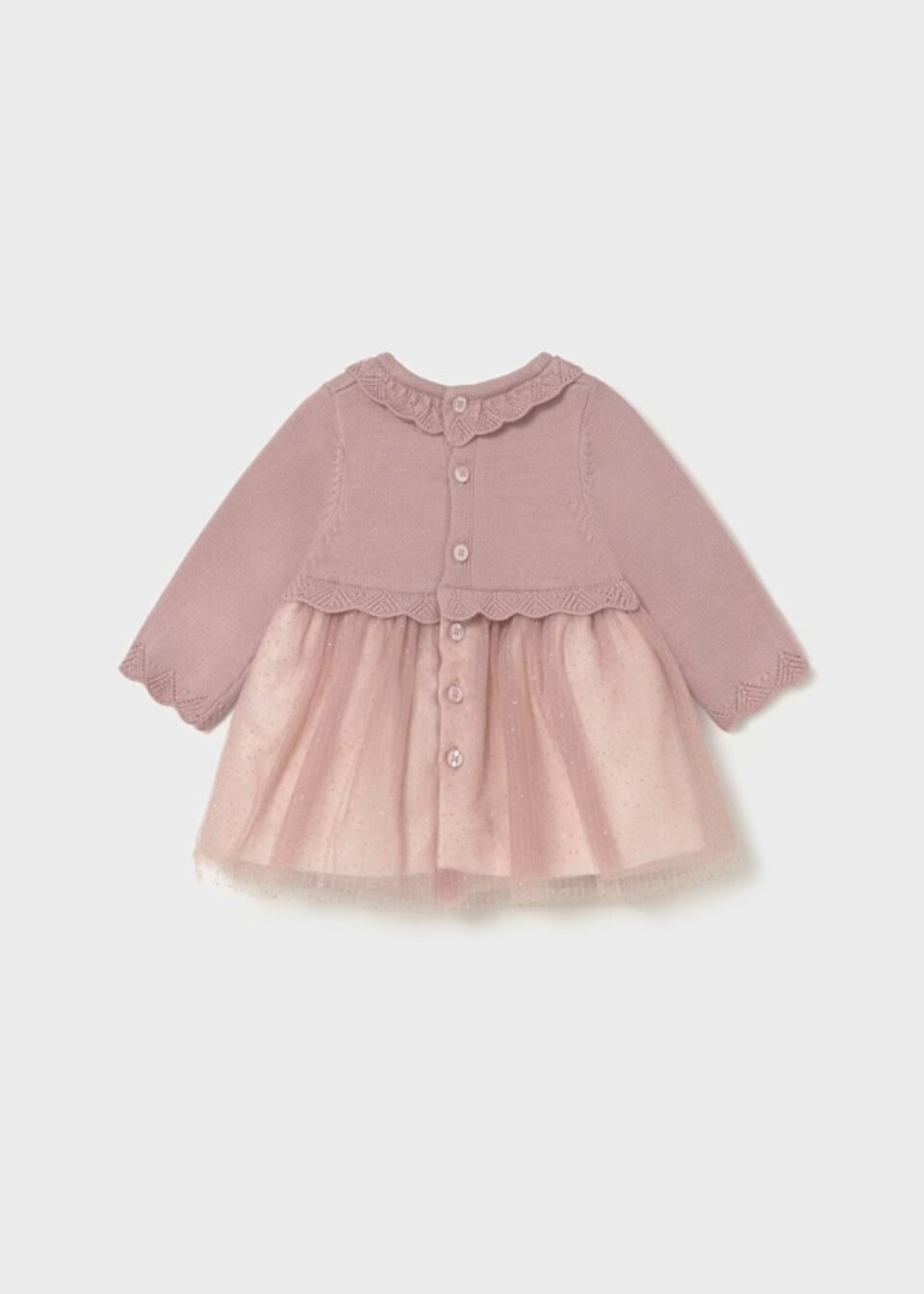 Vestitino in cotone e tulle Rosa Mayoral
