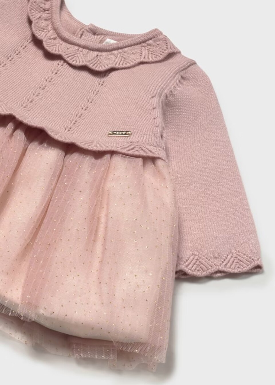 Vestitino in cotone e tulle Rosa Mayoral