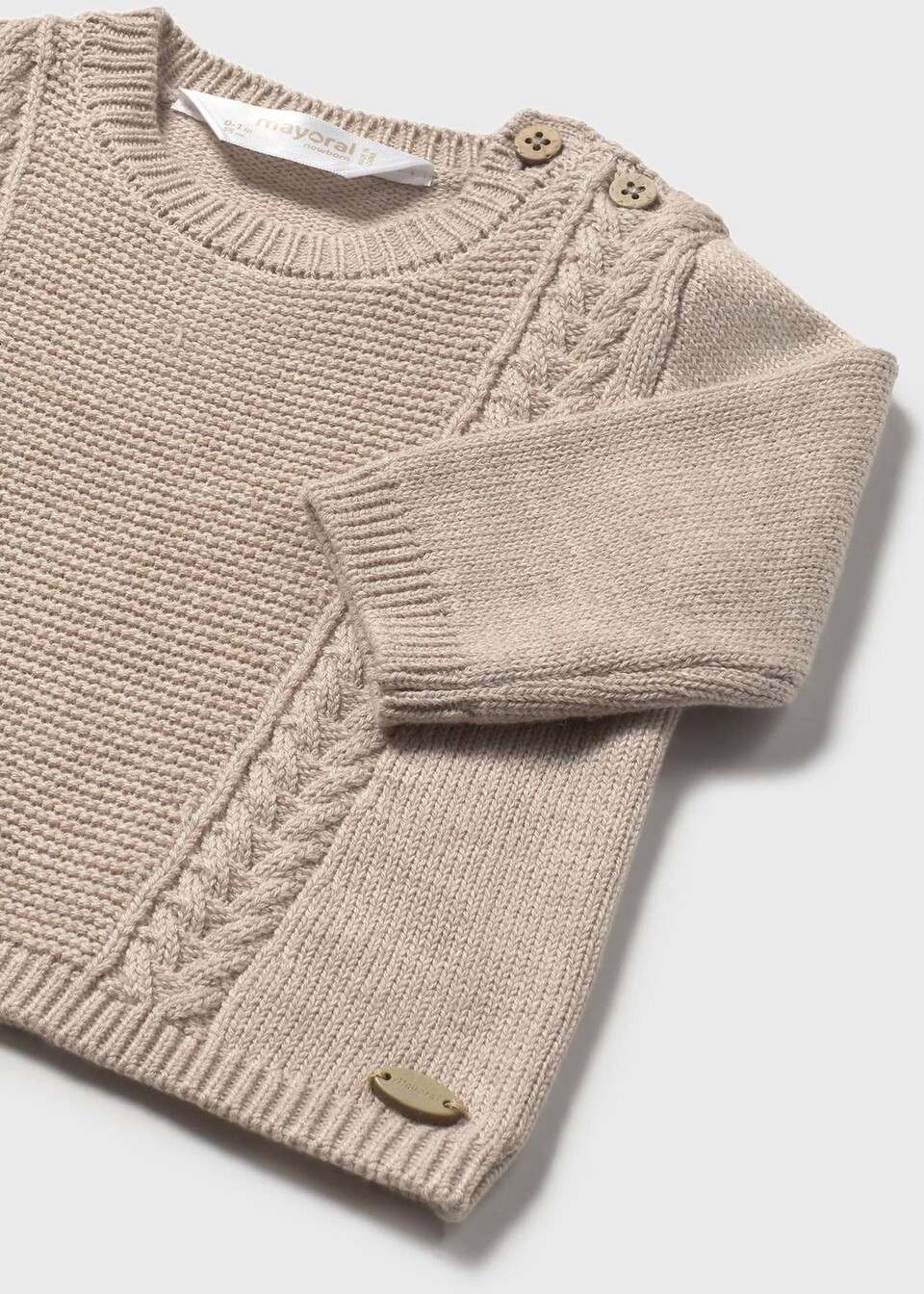 Maglione neonato in caldo cotone Tortora Mayoral