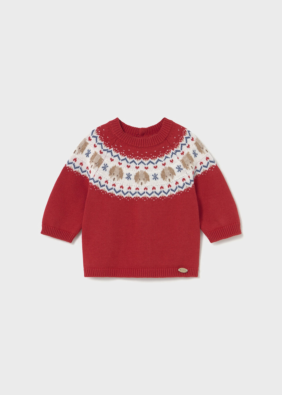 Maglione neonato in caldo cotone Rosso Mayoral