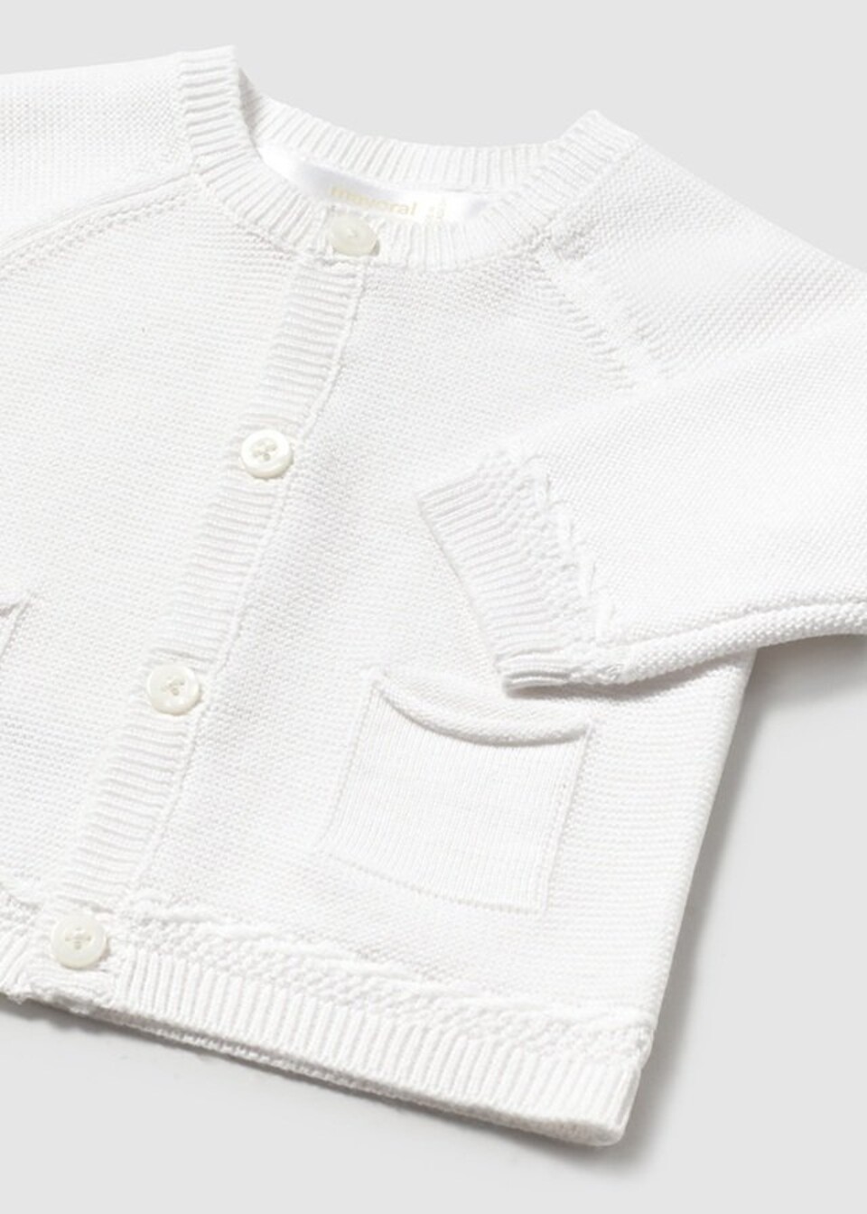 Cardigan neonato in puro cotone Bianco Mayoral