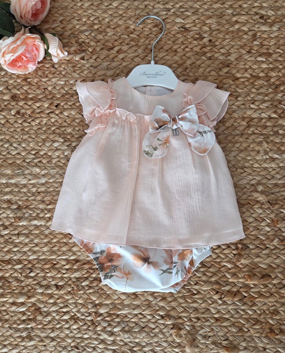 Completo 2 pezzi in puro cotone Salmone Barcellino