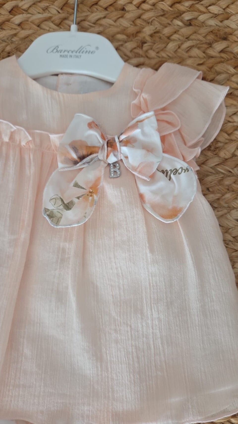 Completo 2 pezzi in puro cotone Salmone Barcellino