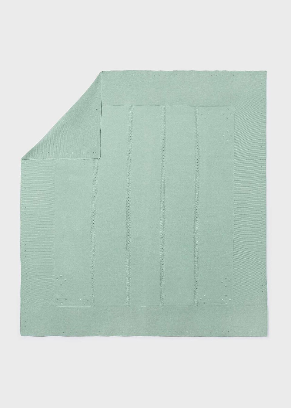 Copertina per carrozzina in filo di puro cotone Verde Alga Mayoral