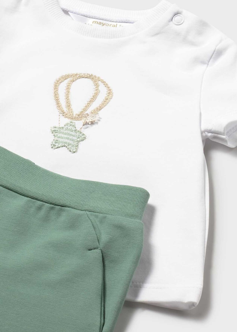 Tuta 3 pezzi in cotone Verde Muschio Mayoral