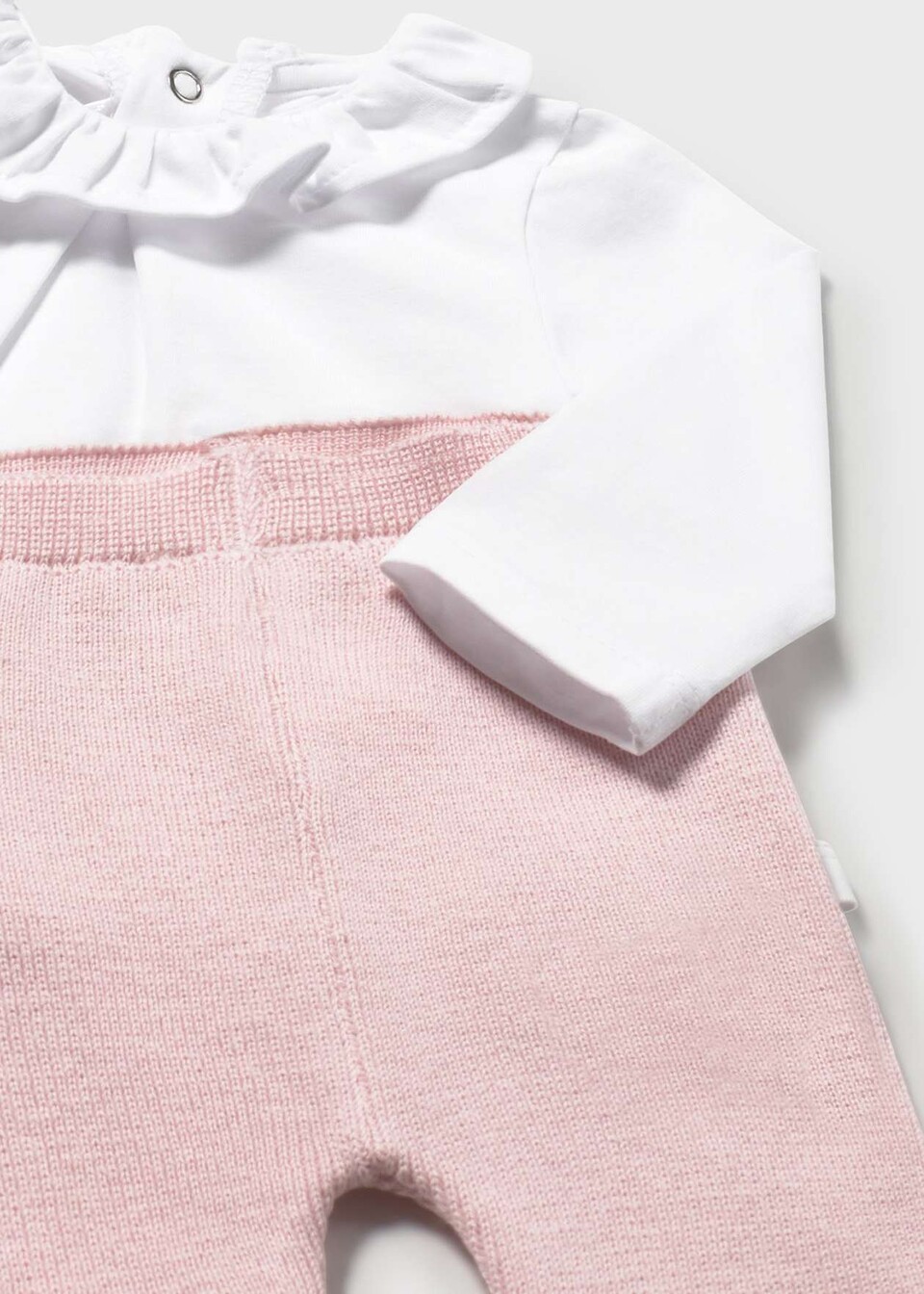 Completo 3 pezzi in cotone Rosa / Panna Mayoral