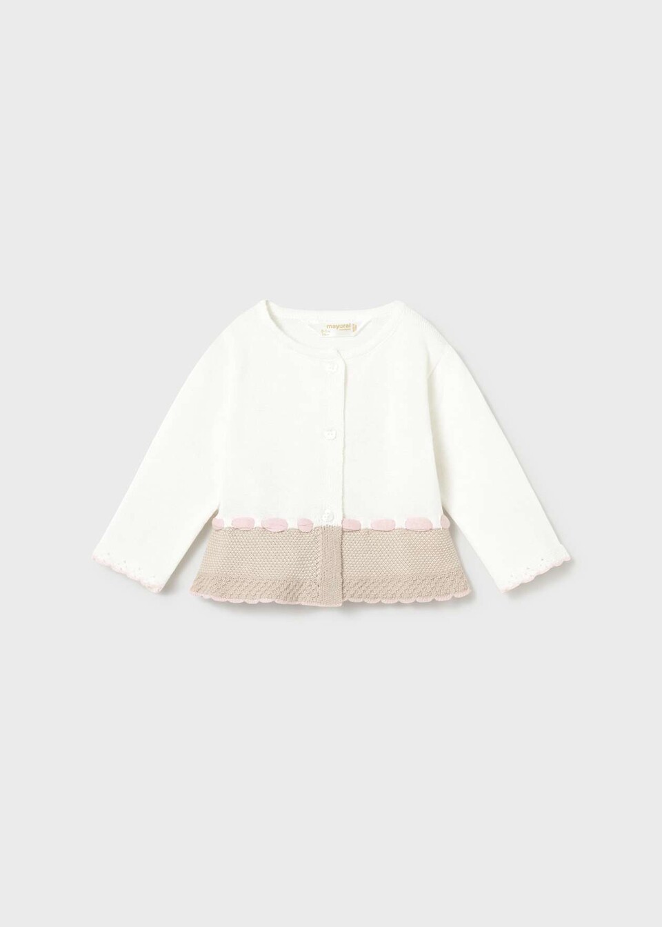 Completo 3 pezzi in cotone Tortora / Panna Mayoral