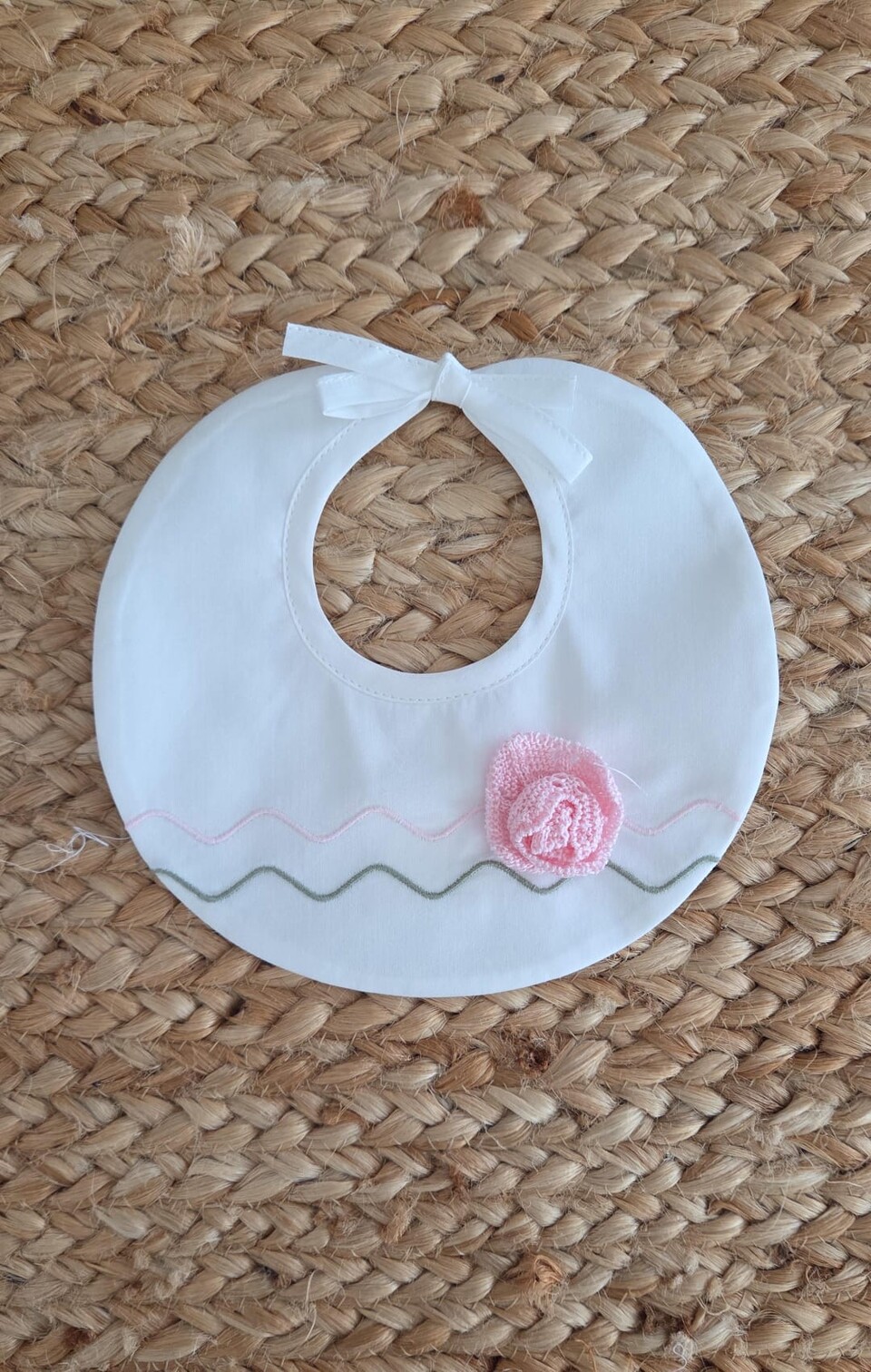 Bavetta in puro cotone Vaniglia / Rosa Pesco / Verde Oliva Marlù