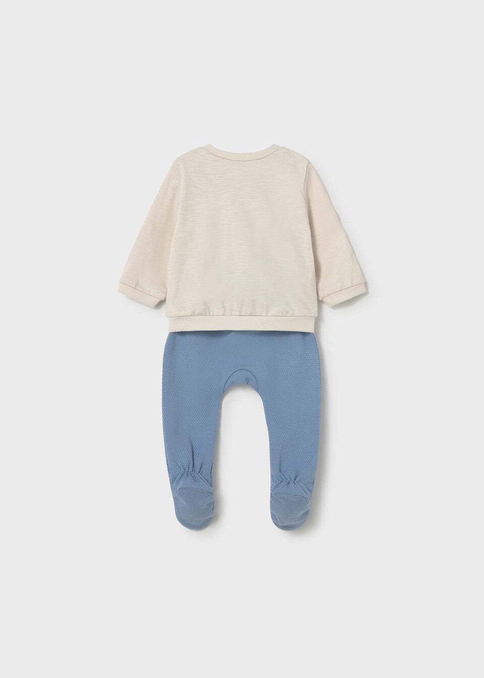 Completo 2 pezzi in jersey di cotone Sabbia / Azzurro Mayoral