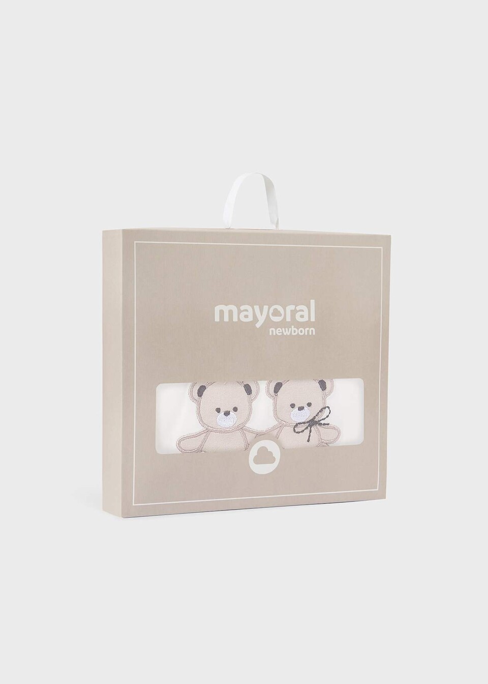 Copertina per carrozzina in jersey di cotone Panna con Orsetti Mayoral