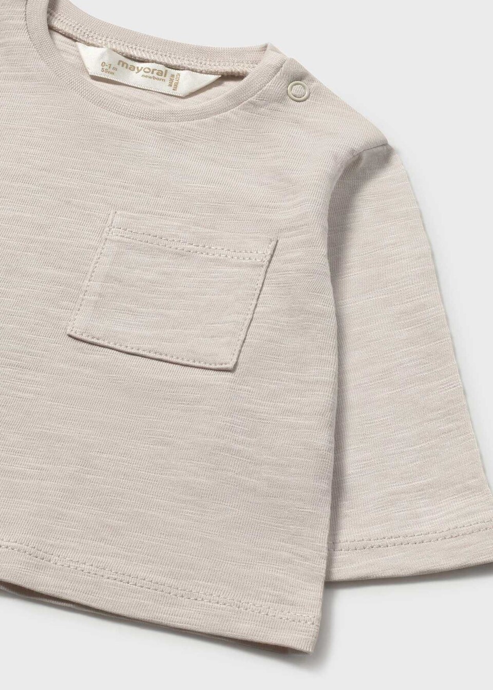 Maglietta manica lunga in puro cotone Tortora Mayoral