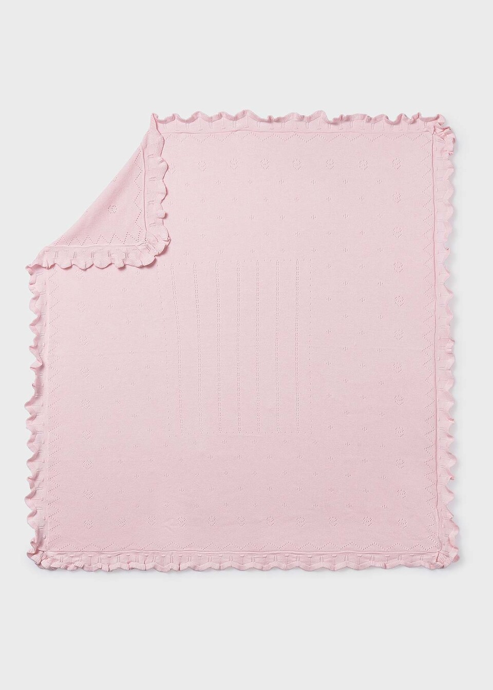 Copertina per carrozzina in filo di puro cotone Rosa Mayoral