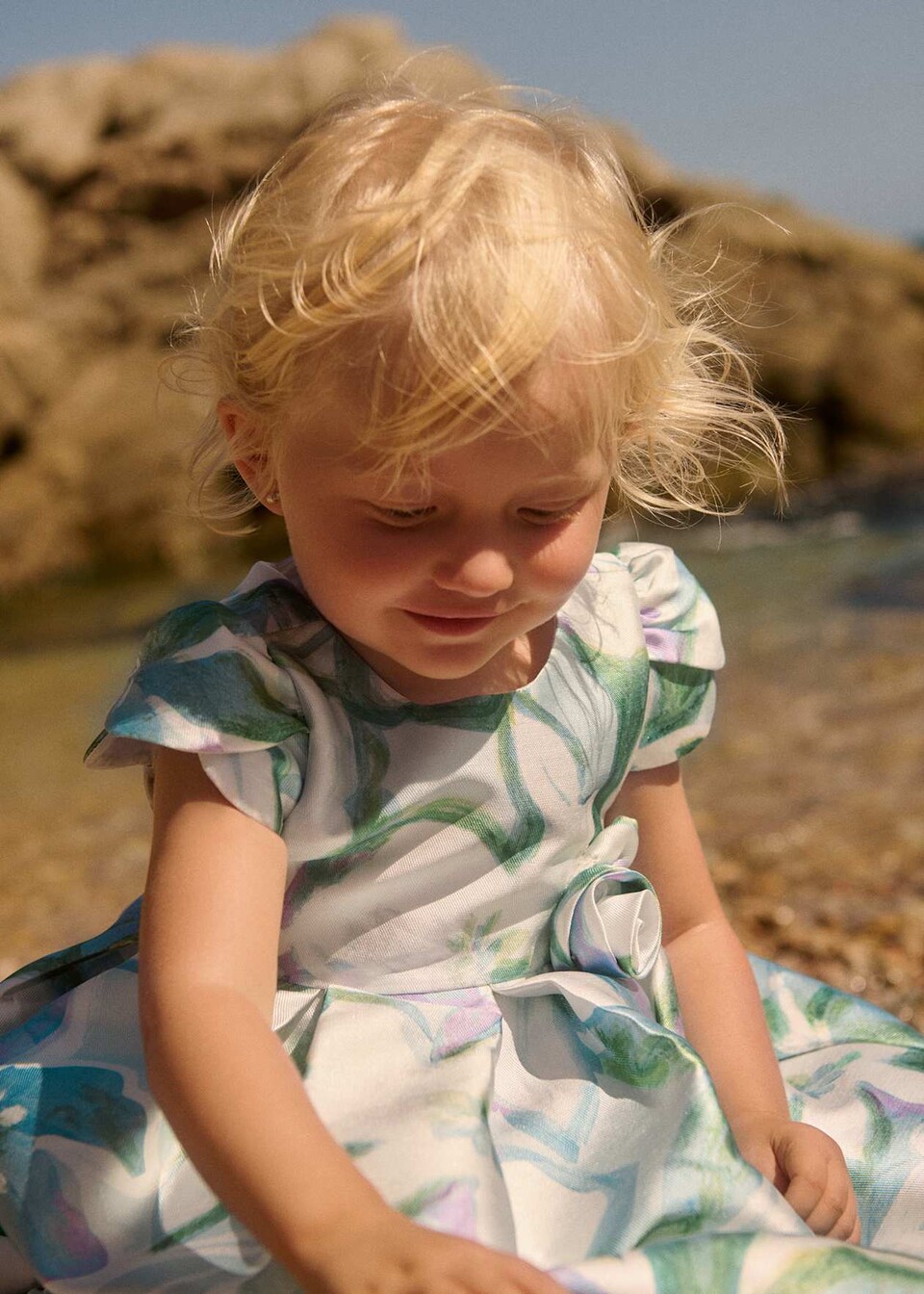 Abito elegante Mikado stampa fiori Abel e Lula