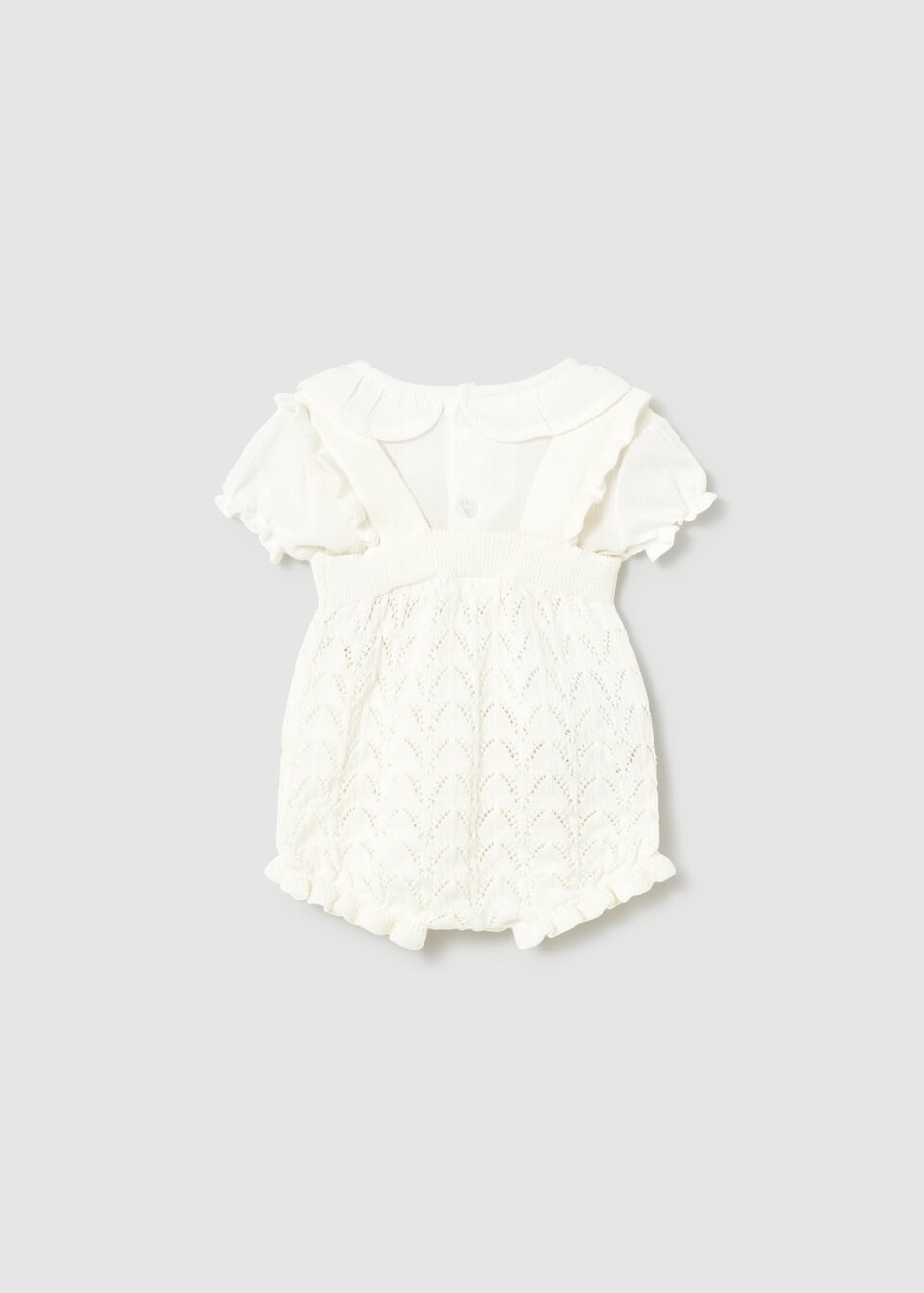 Salopette 2 pezzi in puro cotone Panna Mayoral