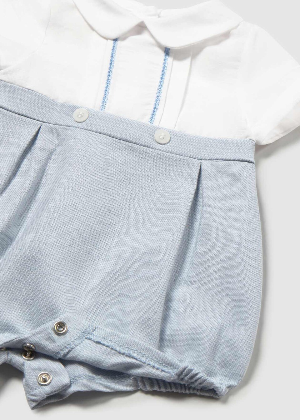 Pagliaccetto elegante in cotone e lino Bianco / Cielo Mayoral