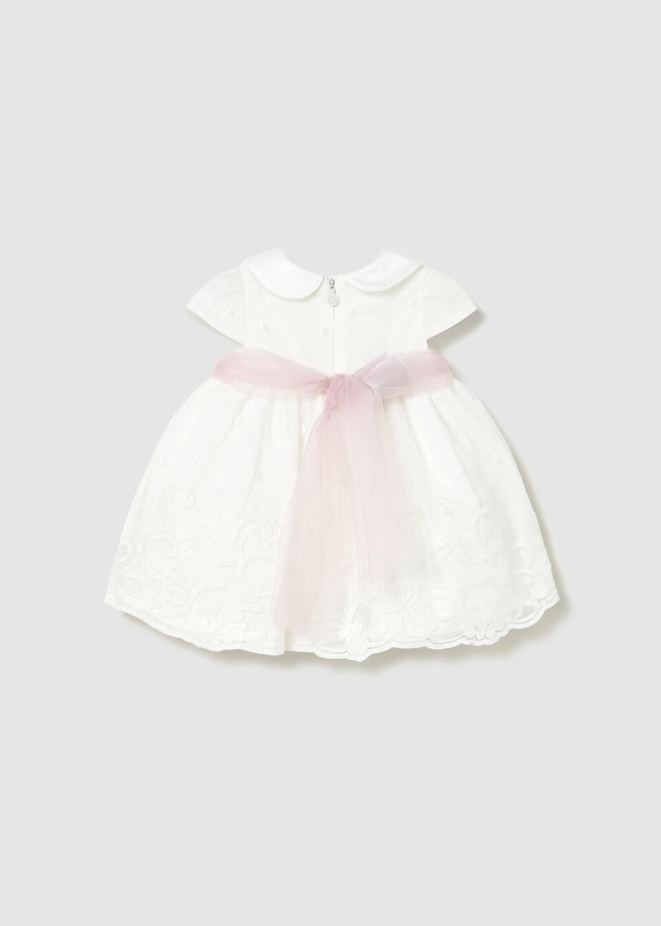 Abito elegante con organza Panna / Rosa Mayoral