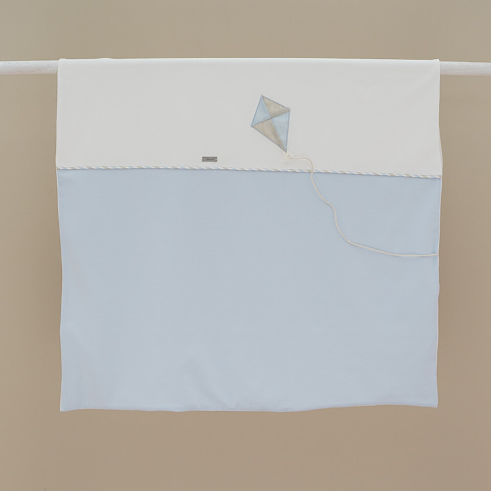 Copertina per carrozzina in jersey di cotone Panna / Cielo Ninnaoh