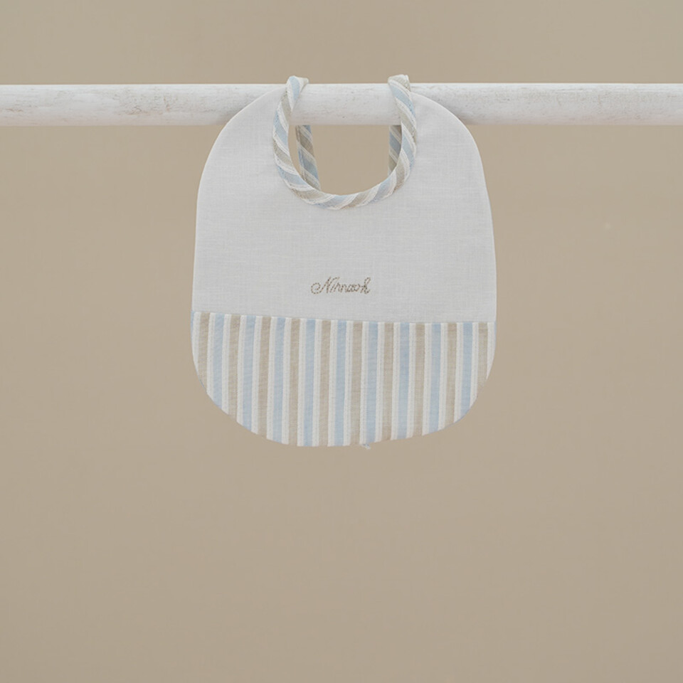 Bavetta in lino e cotone Panna / Cielo / Beige Ninnaoh