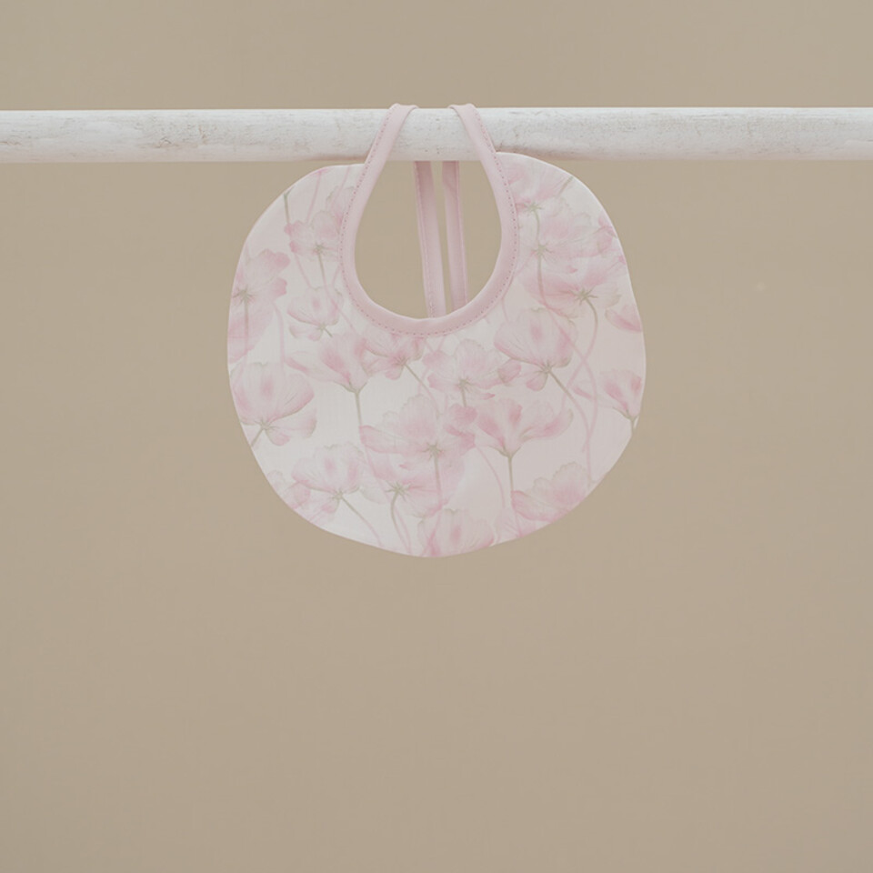 Bavetta in puro cotone fantasia floreale Rosa Ninnaoh