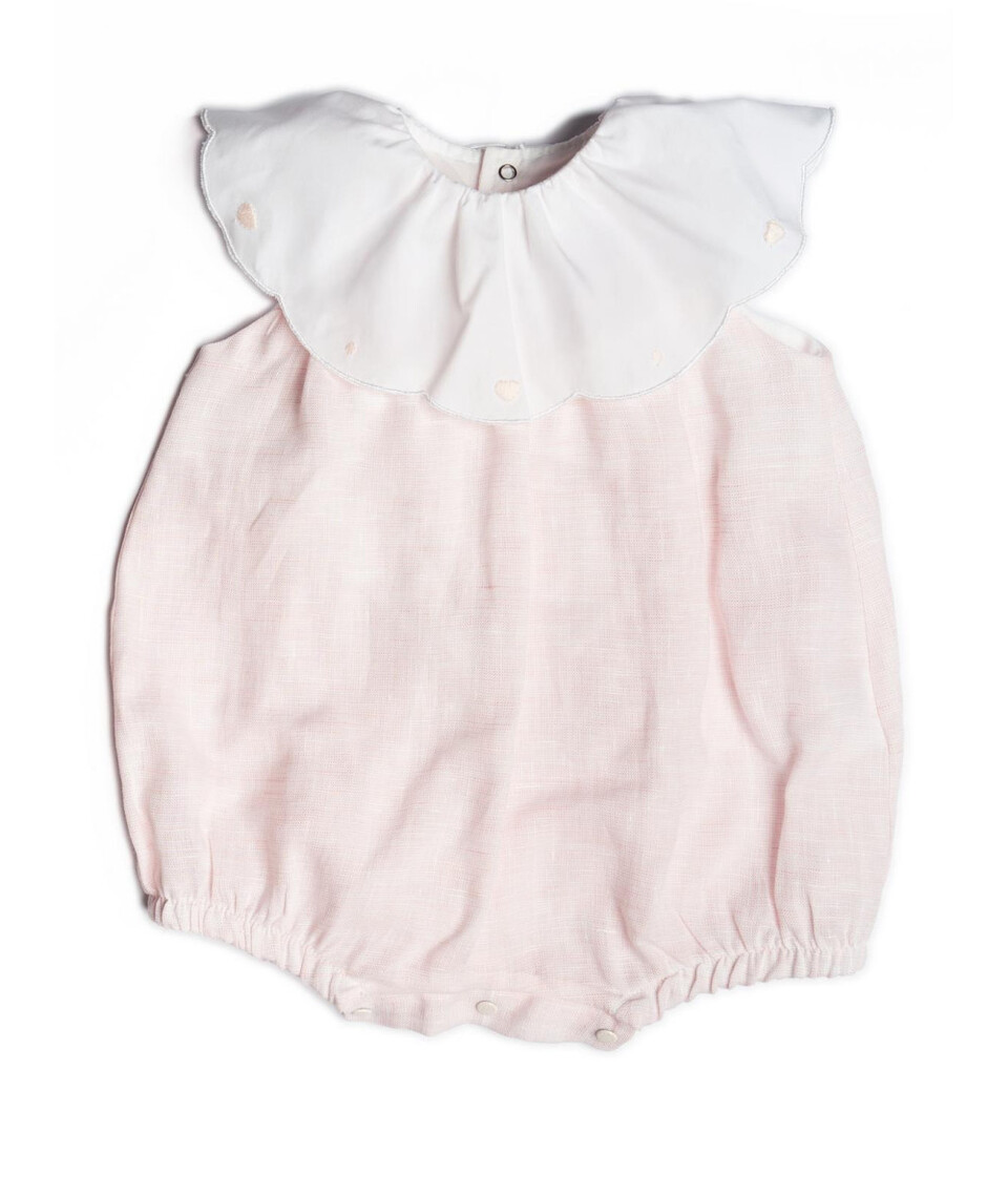 Pagliaccetto in puro lino Rosa Barcellino