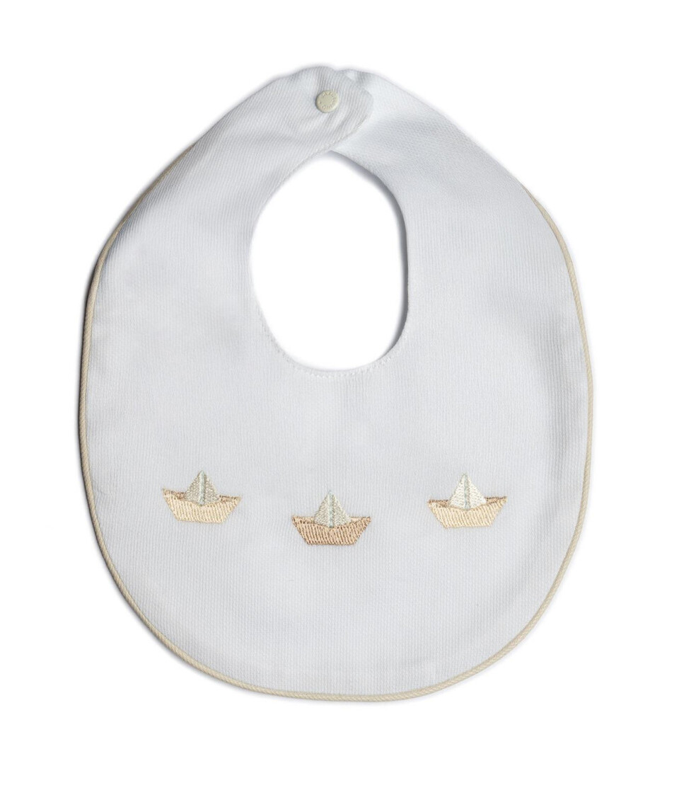 Bavetta in puro cotone Bianco / Beige Barcellino