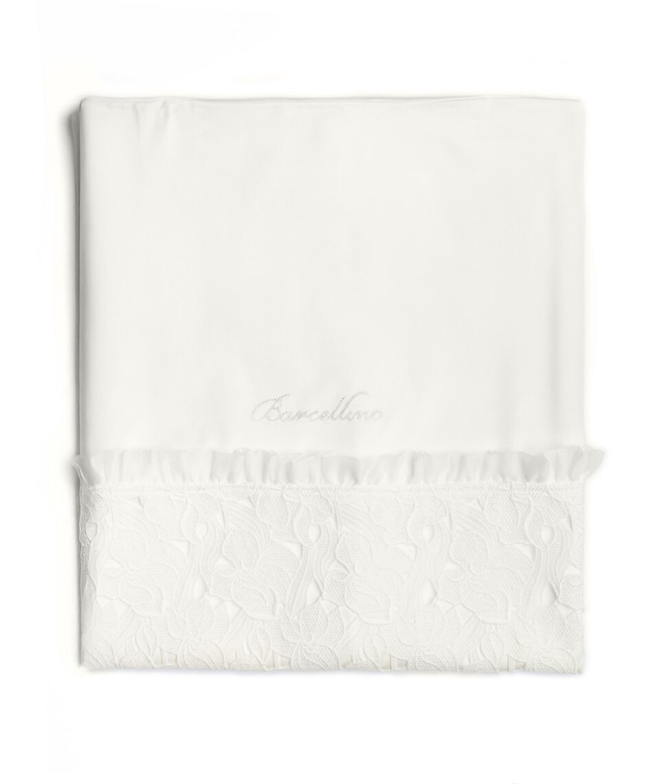 Copertina per carrozzina sfoderabile in cotone Bianco Latte Barcellino