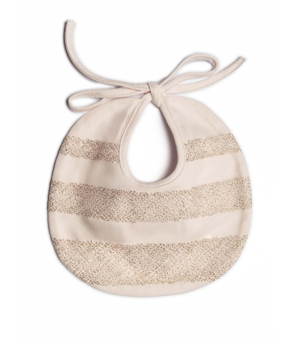 Bavetta in puro cotone con tulle Rosa Barcellino