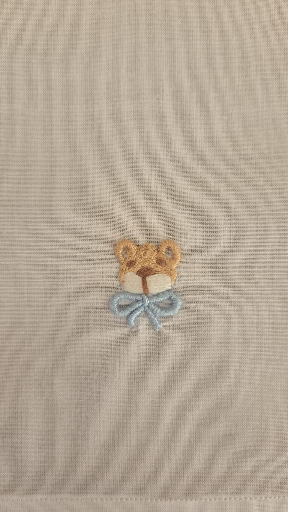 Set lenzuolino 3 pezzi per carrozzina con Orsetti Bianco / Cielo / Beige Gentile Baby Couture