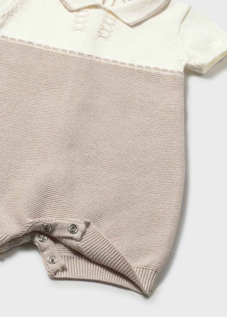 Pagliaccetto in filo di puro cotone Tortora / Panna Mayoral