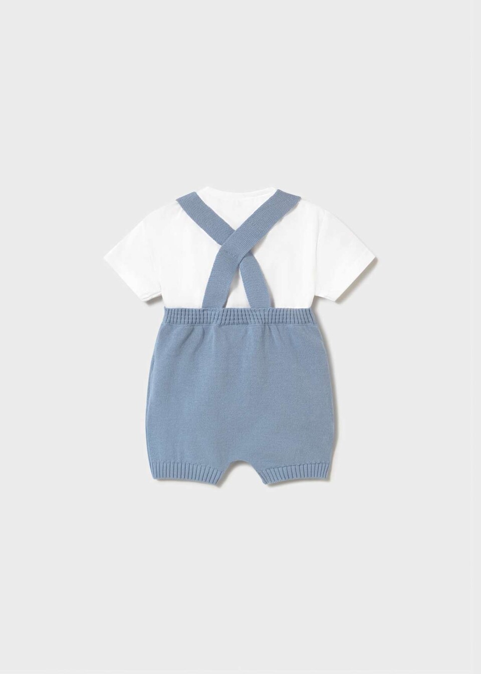 Salopette 2 pezzi in cotone Azzurro / Bianco Mayoral