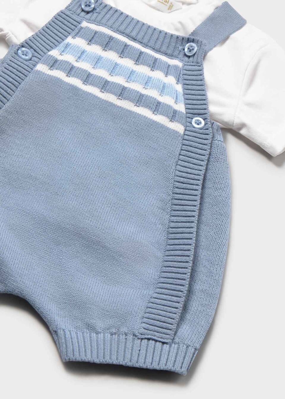 Salopette 2 pezzi in cotone Azzurro / Bianco Mayoral