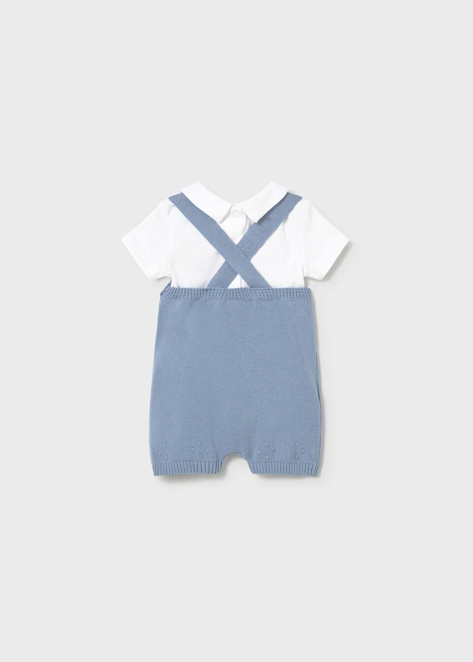 Salopette 2 pezzi in cotone Azzurro / Bianco Mayoral