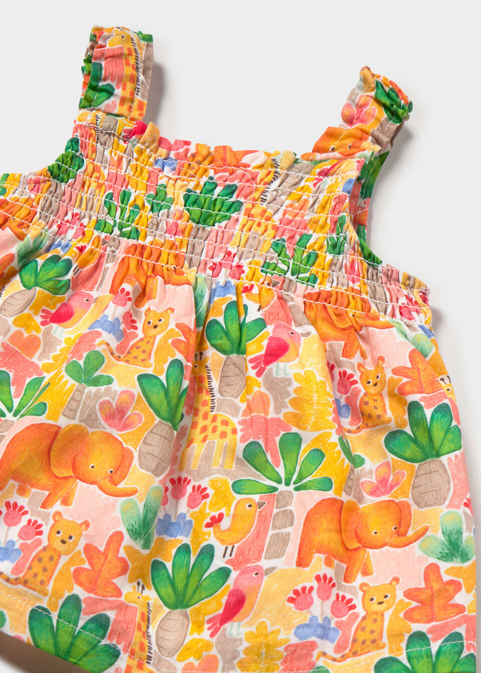 Vestito stampato in puro cotone con fascetta Mayoral