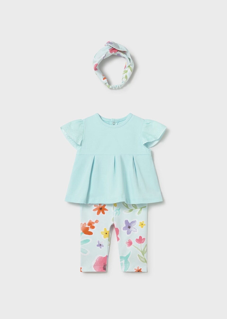 Completo 3 pezzi in cotone Celeste Mayoral