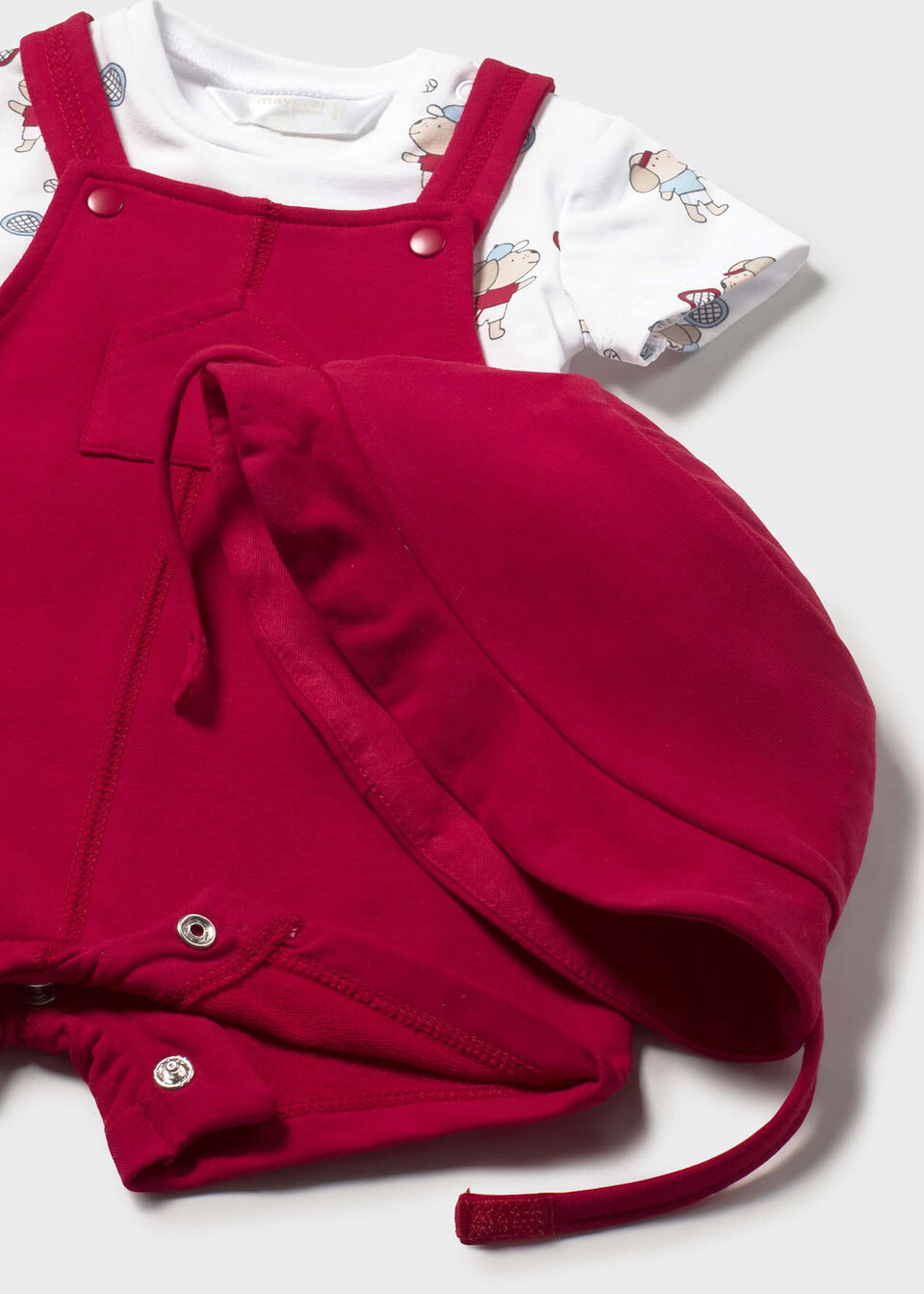 Salopette 3 pezzi in cotone Rosso Mayoral