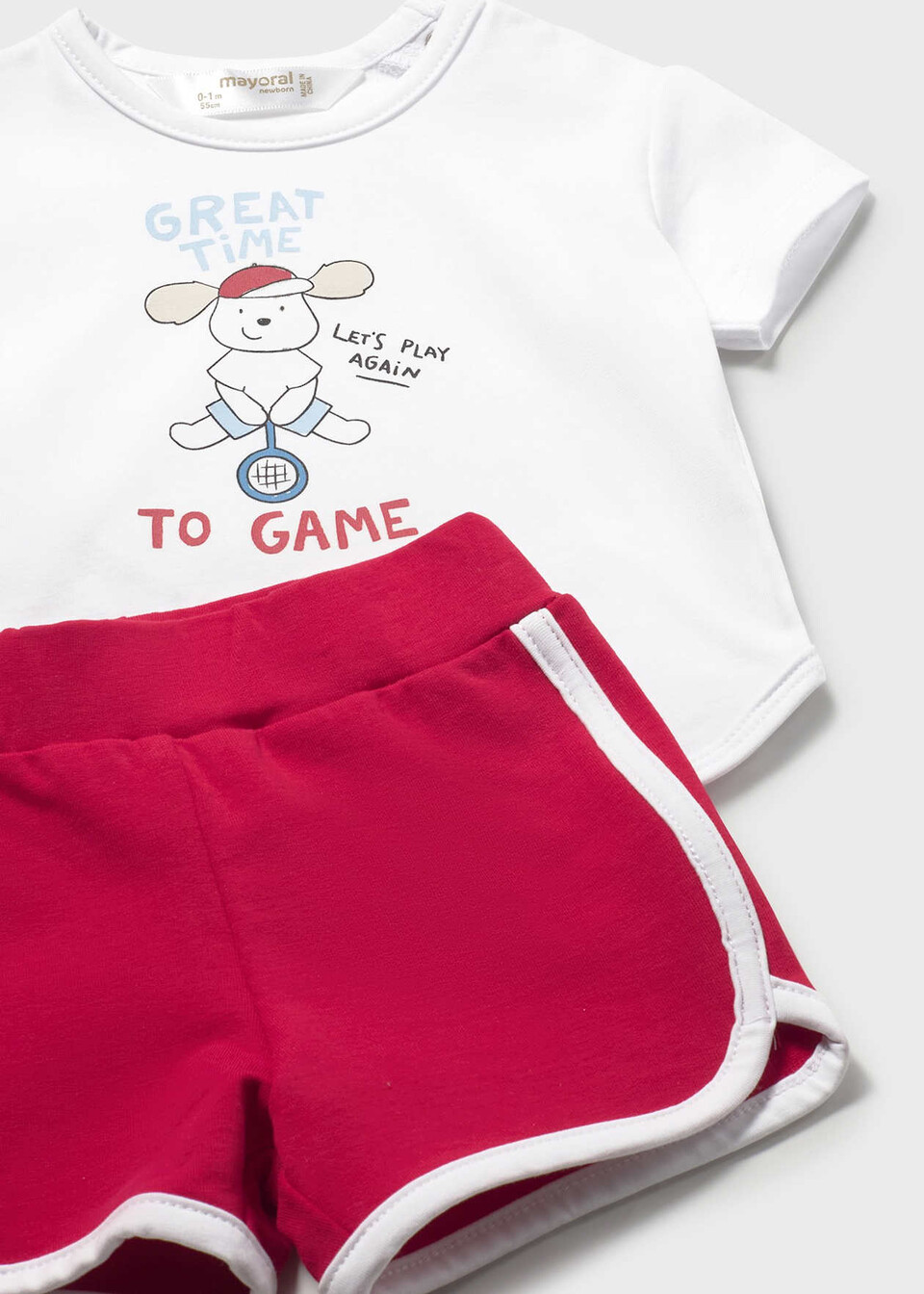Completo 4 pezzi in cotone Rosso Mayoral