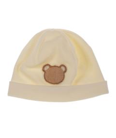 Cappellino in puro cotone Bianco con orsetto Barcellino 110209