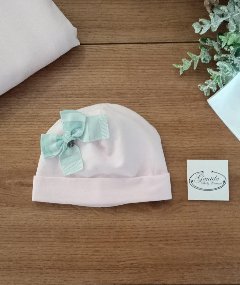 Cappellino in jersey di cotone Rosa / Verde taglia 0-3 mesi Marlù