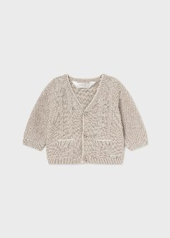 Cardigan neonato in caldo cotone Beige Mayoral