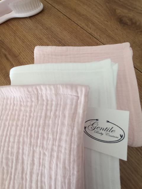 Set 3 Mussole in Bambù Gentile Baby Couture