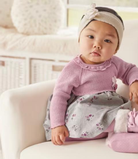 Vestito neonata in caldo cotone Lavanda Mayoral 2861
